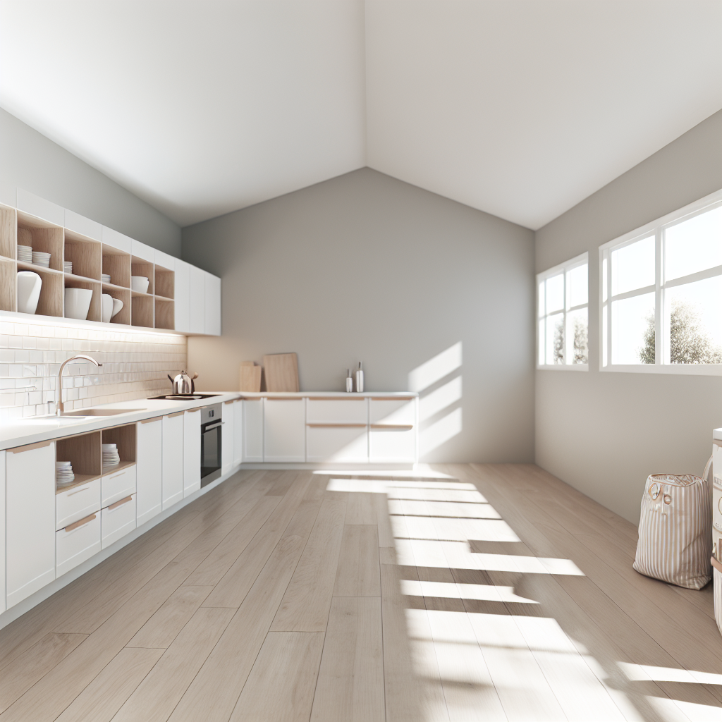 Professionelle Entrümpelung durch Mr. Eddy: Saubere, leere Küche nach der fachgerechten Entfernung von alten Möbeln und Unrat.